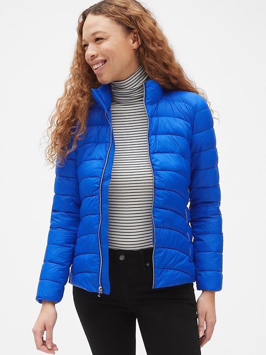 1 of 8 showing, with the color cobalt blue of product ColdControl Lightweight Puffer Jacket