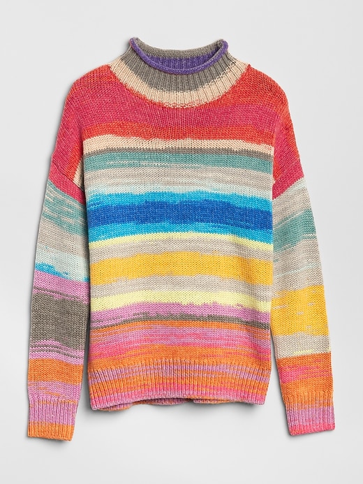 Image number 6 showing, Crazy Stripe Mockneck Pullover Sweater