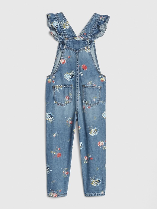 Image number 2 showing, Floral Ruffle Overalls