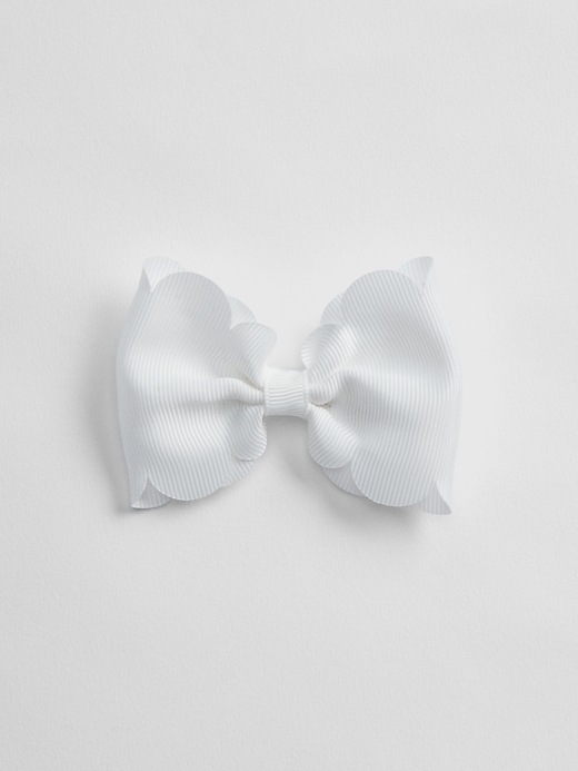 View large product image 1 of 1. Baby Scalloped Bow Clip