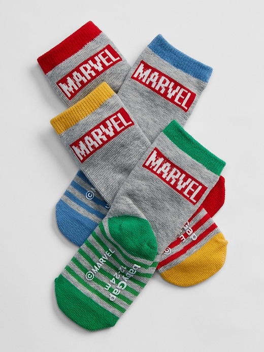Image number 2 showing, babyGap&#124 Marvel&#169 Crew Socks (4-Pack)