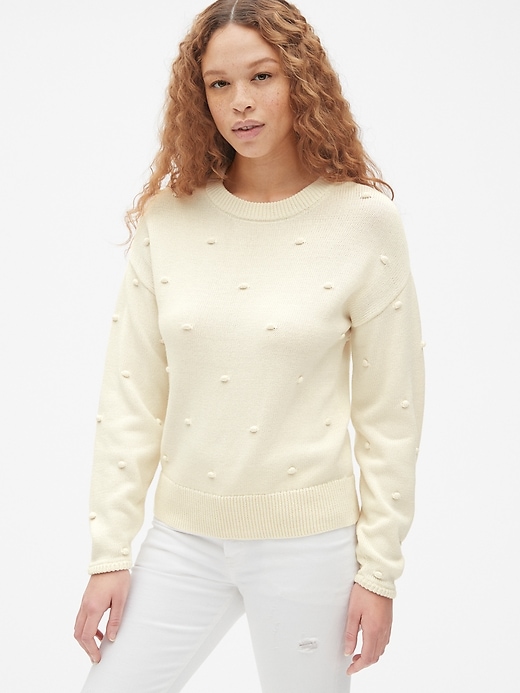Image number 7 showing, Bobble Stitch Crewneck Pullover Sweater