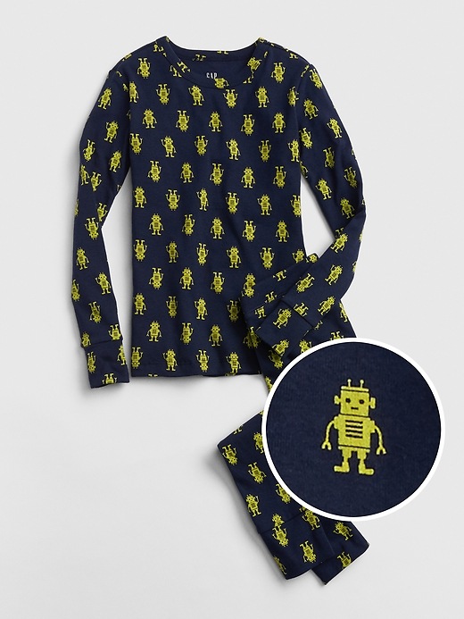 1 of 8 showing, with the color elysian blue of product Robot PJ Set