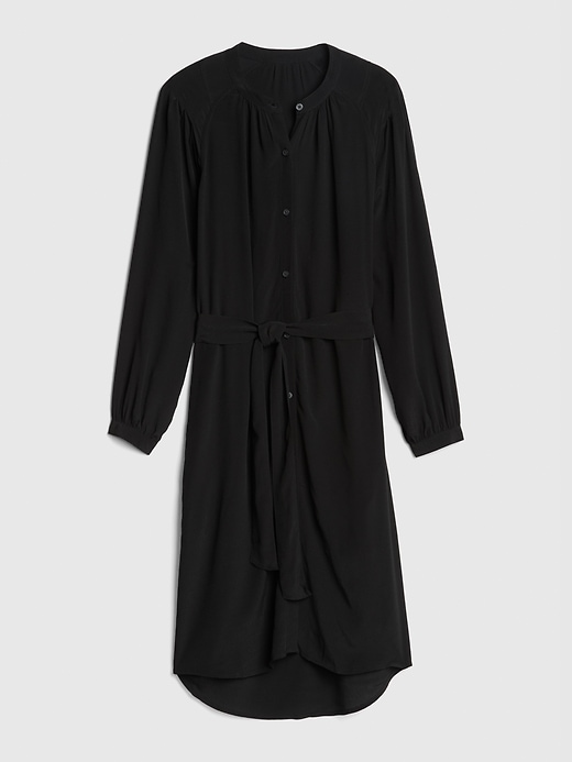 Image number 6 showing, Perfect Long Sleeve Pleated Tie-Waist Shirtdress