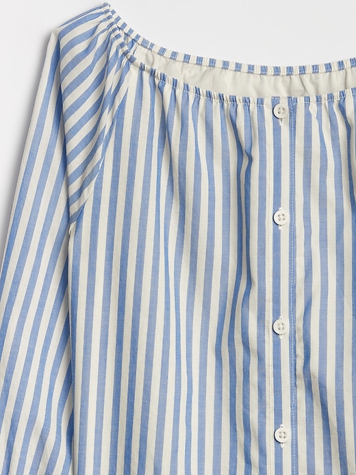 Image number 4 showing, Stripe Button-Front Top