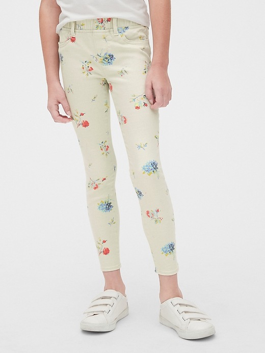 Image number 2 showing, Kids Floral Jeggings with Stretch