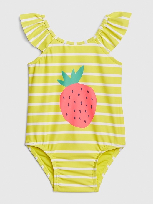 View large product image 1 of 3. Baby Strawberry Ruffle Swim One-Piece