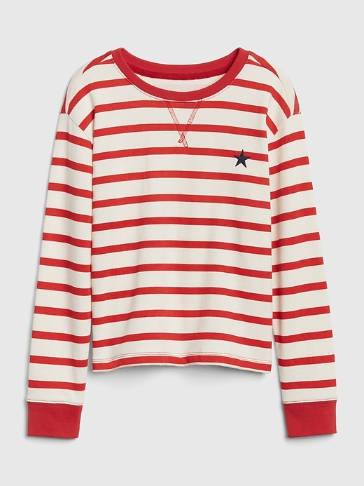 Image number 1 showing, Kids Stripe Star Sweatshirt