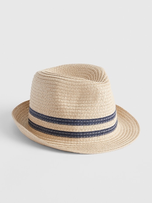 View large product image 1 of 1. Baby Straw Fedora