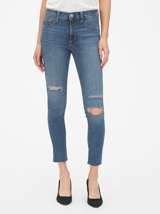 Image number 1 showing, Mid Rise Favorite Jeggings in Distressed