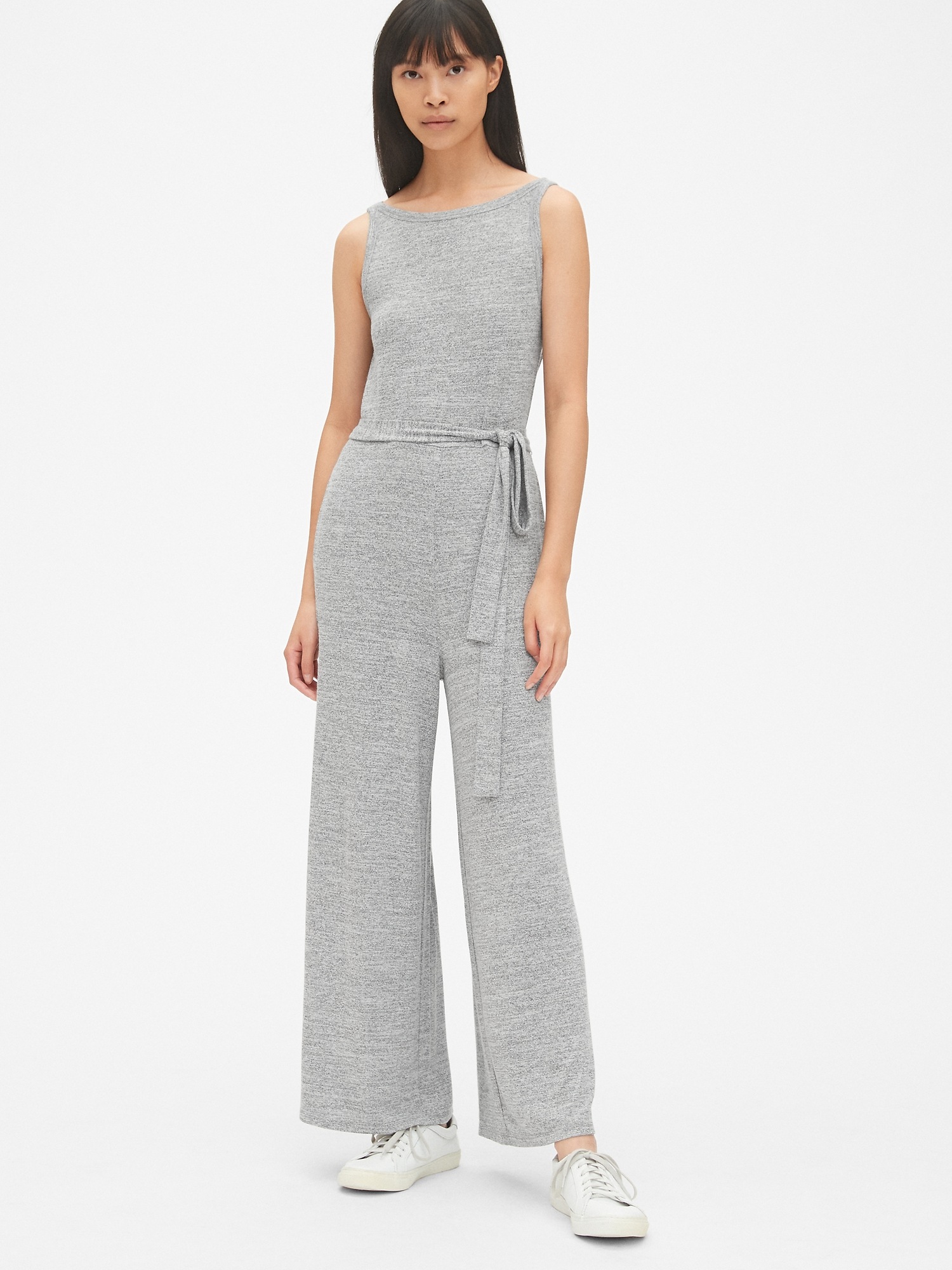 Женские комбинезоны Gap Sleeveless Knit Tie-Belt Jumpsuit