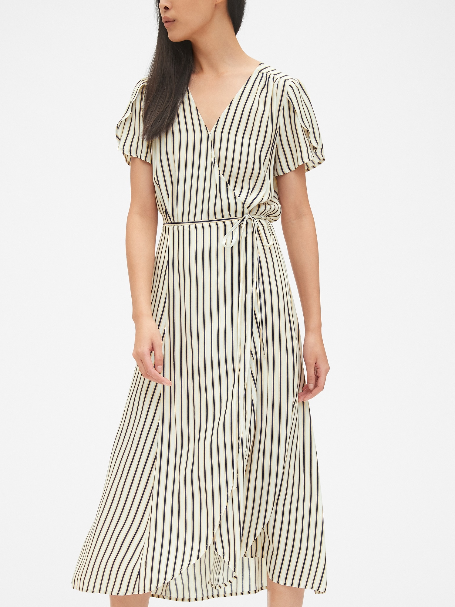 Gap midi wrap dress on sale