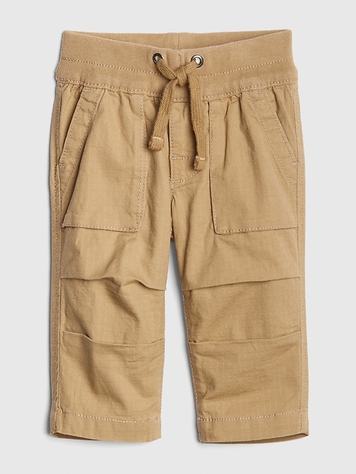 View large product image 1 of 1. Baby Chambray Utility Pull-On Pants