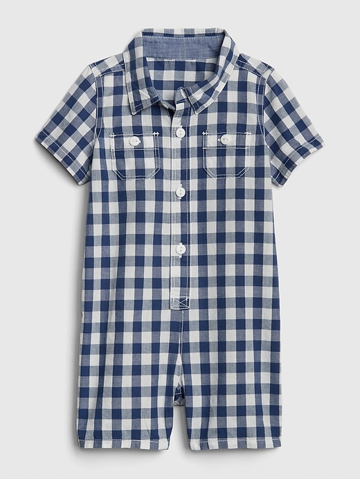 Image number 1 showing, Baby Gingham Shorty One-Piece