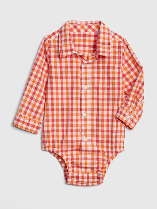 View large product image 1 of 1. Baby Plaid Long Sleeve Bodysuit