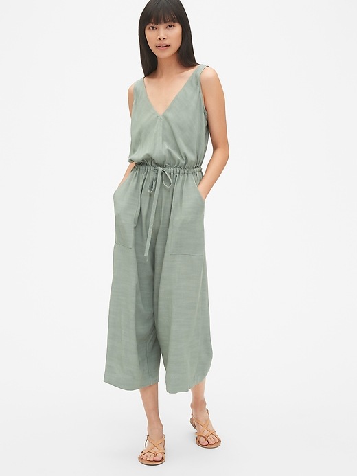 Image number 7 showing, Sleeveless Wide-Leg Jumpsuit