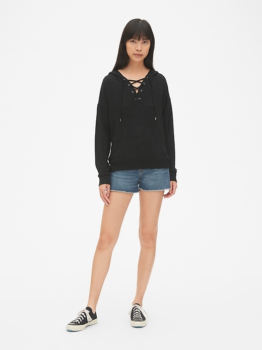 Image number 3 showing, Softspun Lace-Up Pullover Hoodie