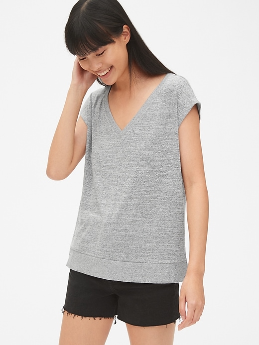 View large product image 1 of 1. Softspun Dolman V-Neck Top