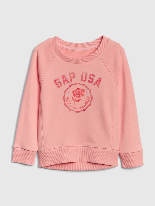 View large product image 1 of 3. Toddler Gap Logo Graphic Raglan Sweatshirt