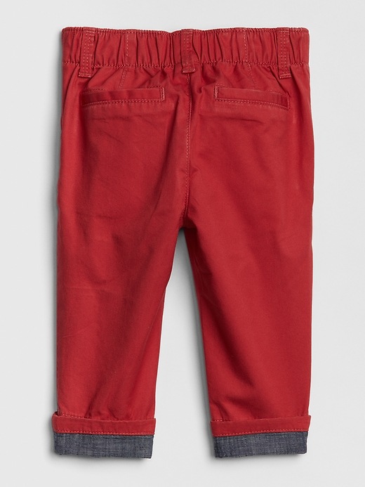 Image number 2 showing, Baby Chambray-Lined Khakis