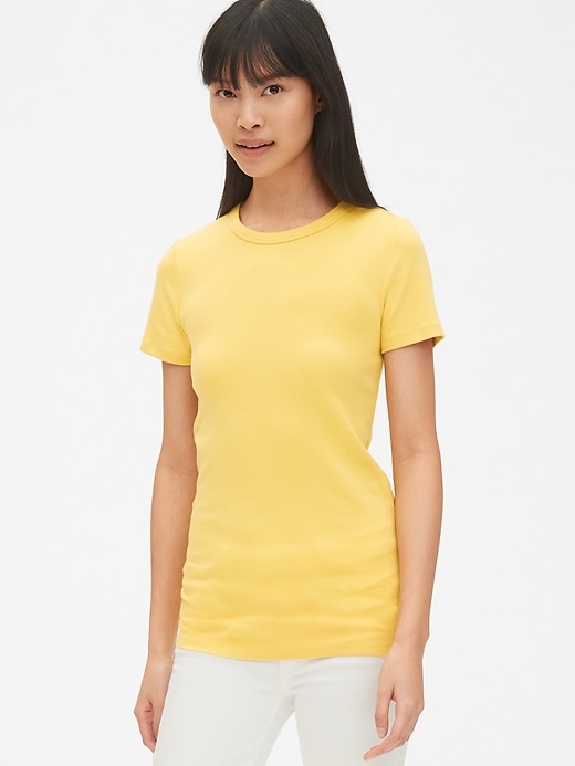 1 of 8 showing, with the color french almond of product Modern Crewneck T-Shirt
