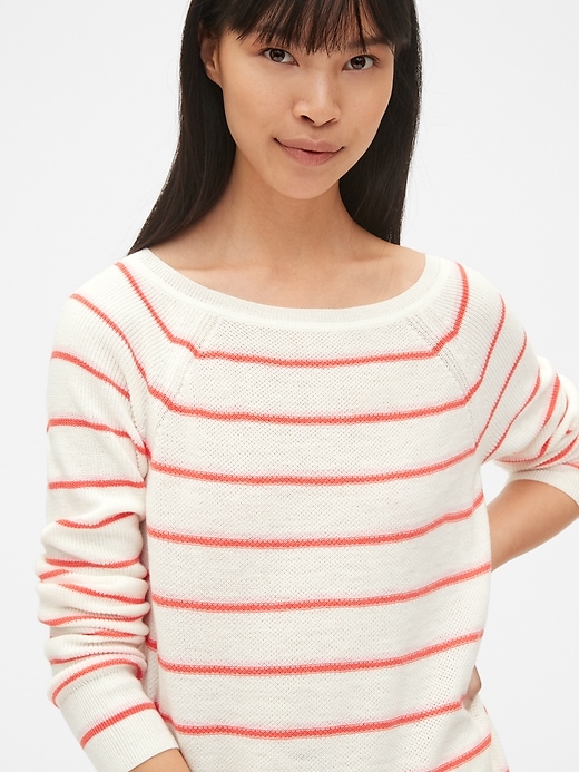 Image number 5 showing, True Soft Mix-Stitch Boatneck Pullover Sweater