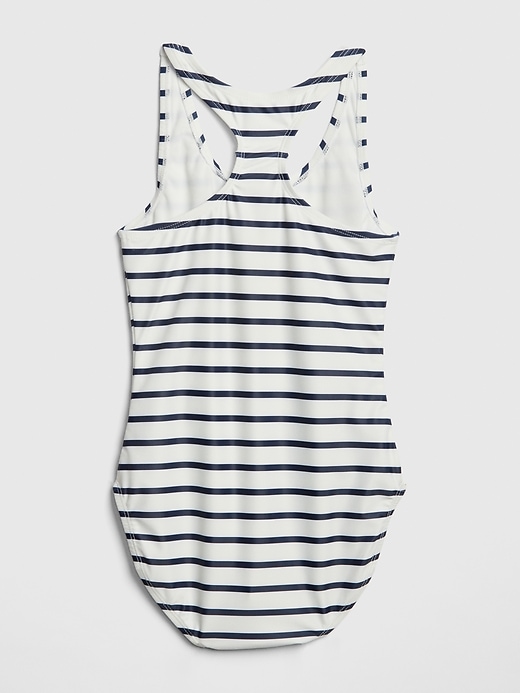 Image number 2 showing, Kids Stripe Smiley Swim One-Piece