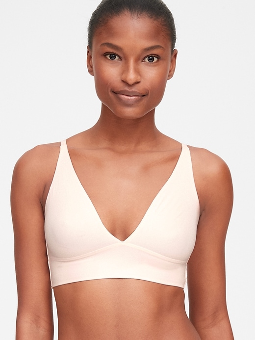 View large product image 1 of 1. Live-In Pretty Plunge Bralette