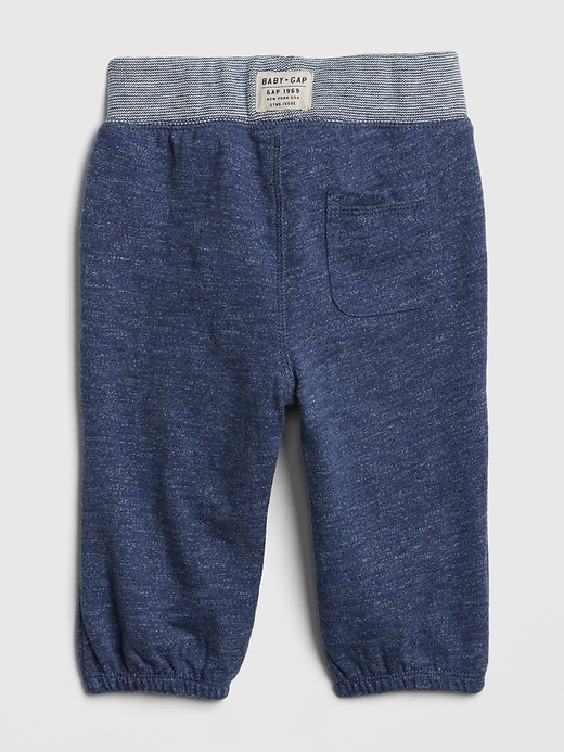 2 of 8 showing, with the color light blue marl of product Baby Marled Pull-On Pants