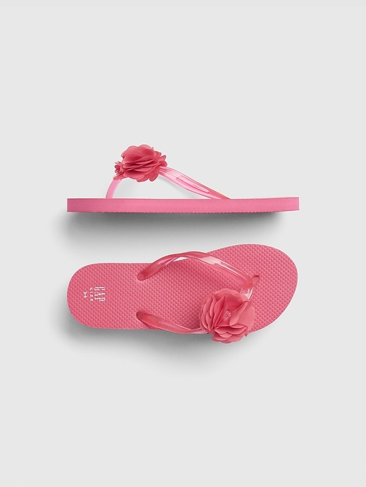 View large product image 1 of 1. Kids Flower Flip Flops