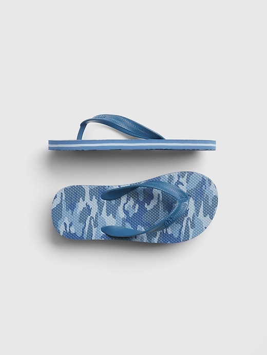 View large product image 1 of 1. Kids Camo Flip Flops
