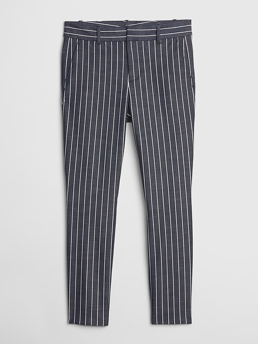 Image number 6 showing, Stripe Skinny Ankle Pants with Secret Smoothing Pockets