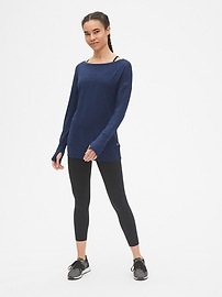 View large product image 5 of 7. GapFit Long Sleeve Boatneck Top