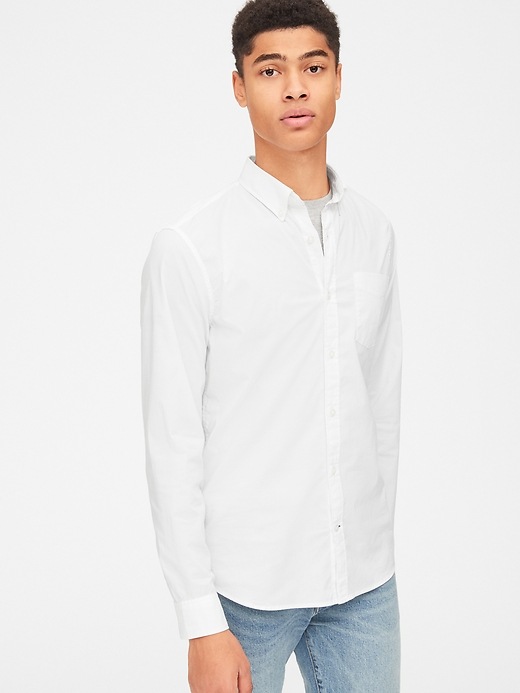 Image number 1 showing, Lived-In Stretch Poplin Shirt