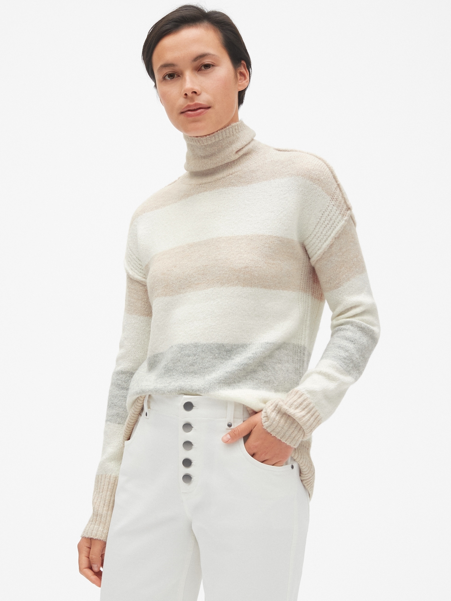 Brushed Turtleneck Pullover Sweater Gap