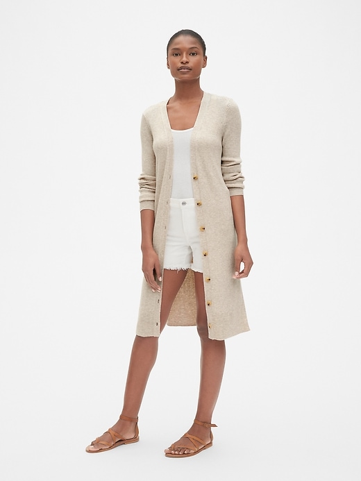 Image number 7 showing, True Soft Ribbed Duster Cardigan Sweater