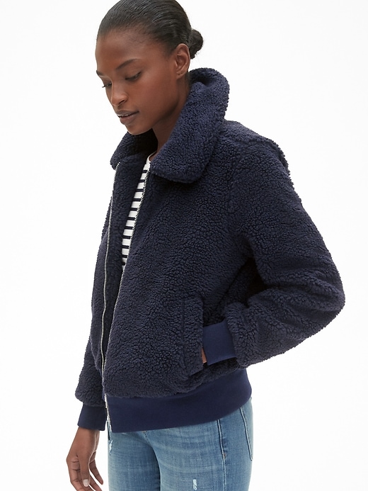 Image number 1 showing, Teddy Bomber Jacket