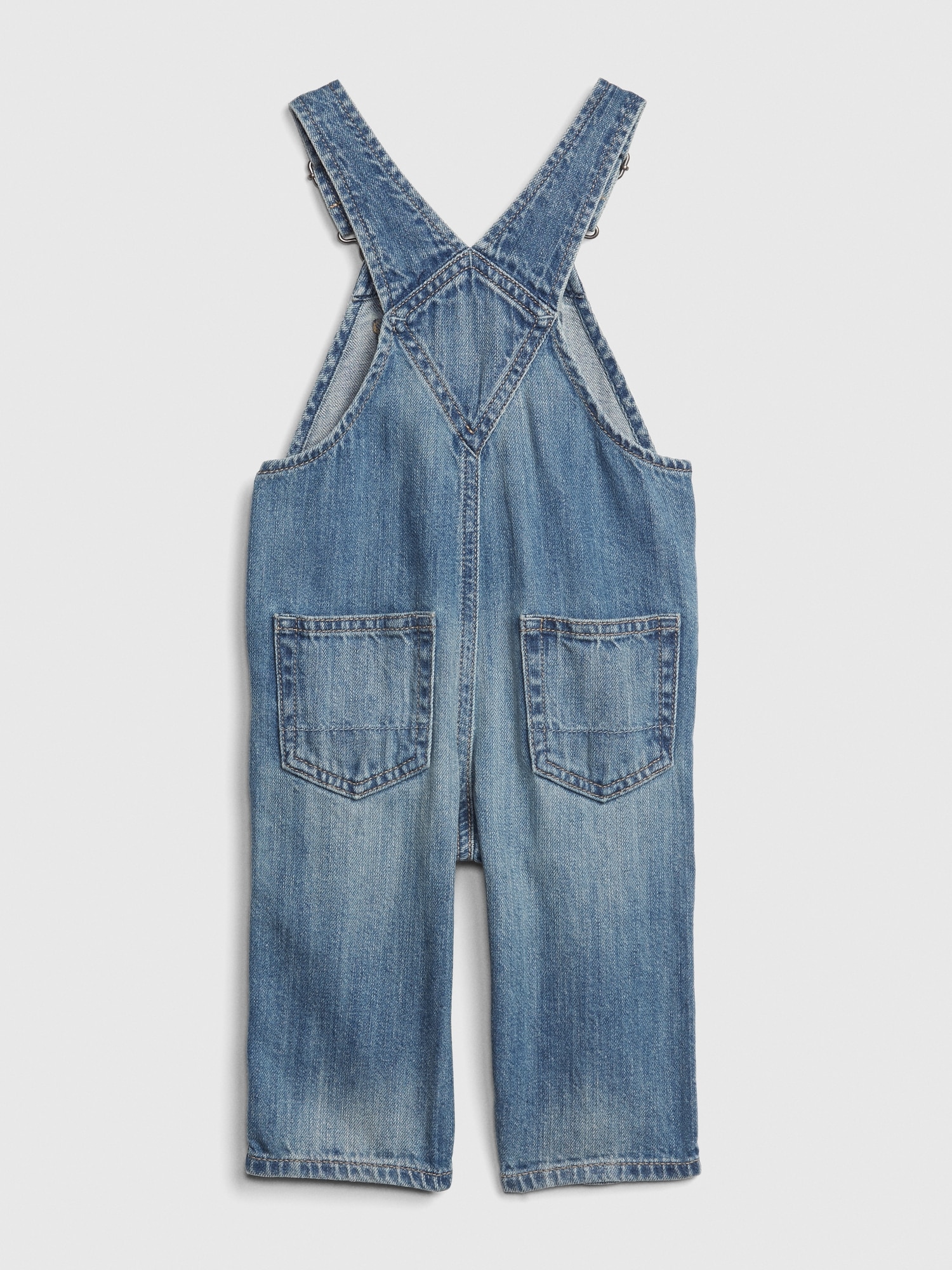 Baby Organic Cotton Denim Overalls | Gap