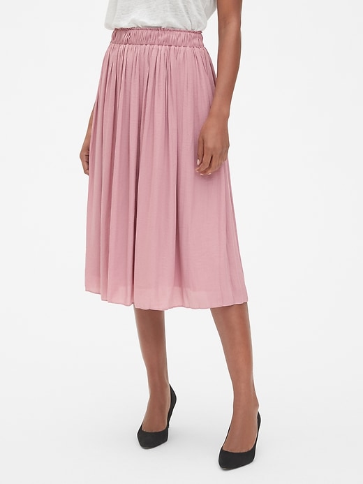 View large product image 1 of 1. Pleated Midi Skirt