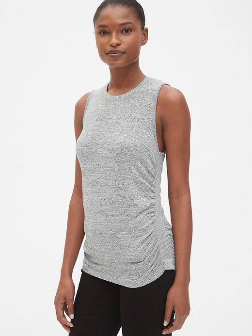 View large product image 1 of 1. Softspun Tank Top with Shirring