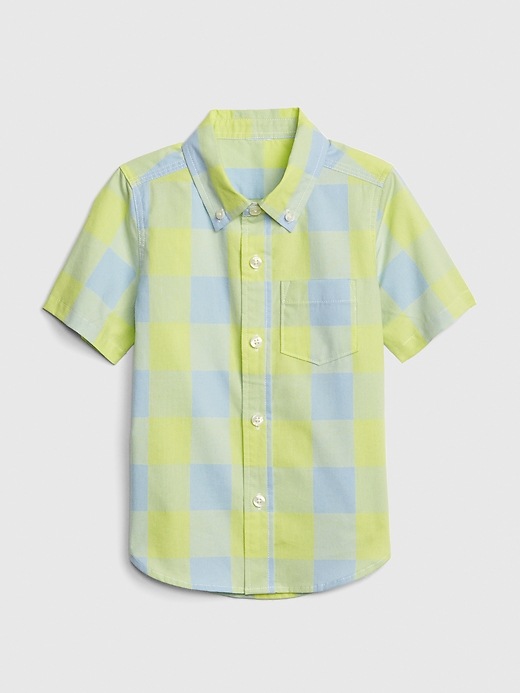 View large product image 1 of 3. Toddler Plaid Short Sleeve Shirt