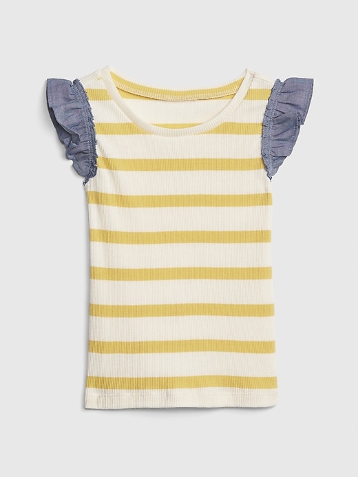 View large product image 1 of 1. Toddler Flutter-Sleeve Ribbed Tank Top