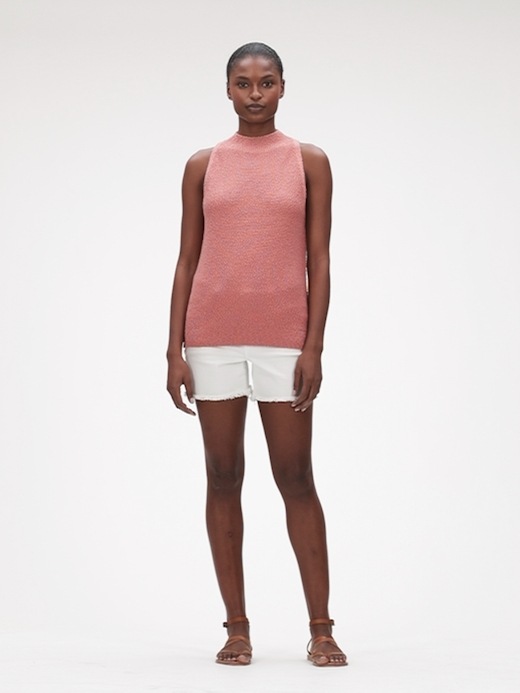 【New】Deuxieme Classe Sleeveless Pullover Azure Mock Neck Sleeveless Top 2.0 – Gold Hinge