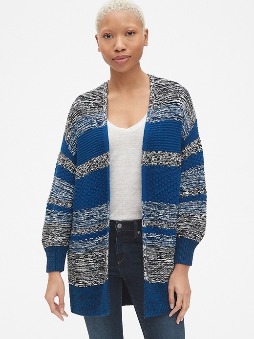 Image number 7 showing, Mix-Knit Cocoon Cardigan Sweater