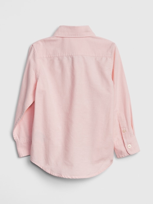 2 of 8 showing, with the color icy pink of product Toddler Oxford Button-Down Shirt