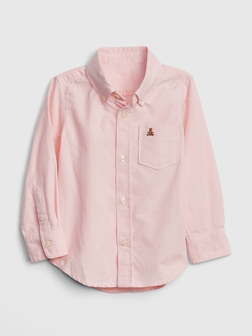 1 of 8 showing, with the color icy pink of product Toddler Oxford Button-Down Shirt