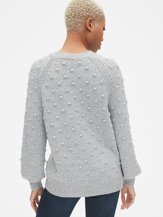 Image number 2 showing, Bobble Stitch Blouson Sleeve Pullover Sweater