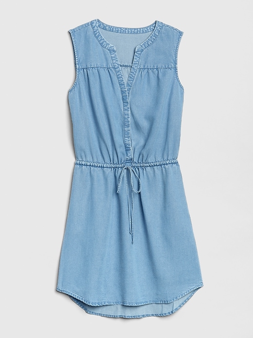 Image number 6 showing, Perfect Sleeveless Tie-Waist Shirtdress in TENCEL&#153
