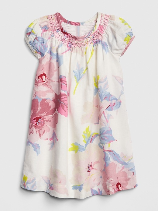Image number 1 showing, Toddler Floral Puff-Sleeve Dress