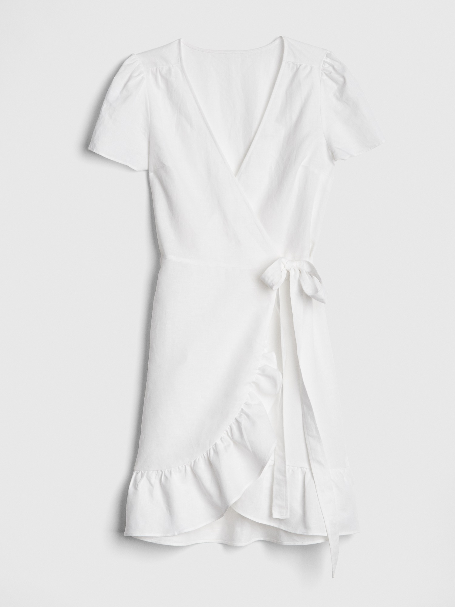 Ruffle Wrap Dress in Linen-Cotton | Gap Ruffle Wrap Dress in Linen-Cotton | Gap